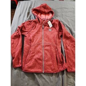 New Woman's San Francisco 49ers Cutter &‎ Buck Lg Fleece Full Zip Jacket Red